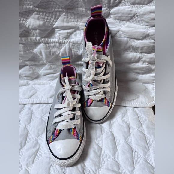 Converse All Star Rainbow Double Tongue Sneakers - Picture 2 of 8